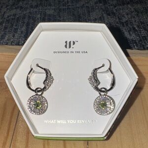 BP August ‘25 Silver and Green Earrings